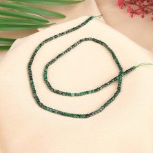 Moony Stone Malahit Doğal Taş Dizi (2mm Küp Kesim)