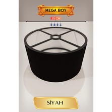 Milas Toptan Modern Siyah Lambader Başlığı 35 cm E27 Duy Uyumlu