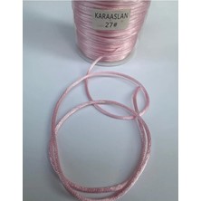 Karaaslan Floş Ip Açık Pembe Renk 100 Metre ( Bobin) 2 mm