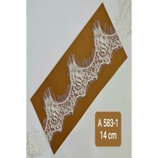 Karaaslan Beyaz Sakallı Kirpikli Dantel 14 cm (3 Mt)