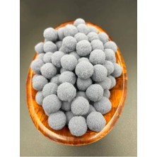 Karaaslan Gri Yumuşak Ponpon Silikon 200 Adet 2cm-20 mm Ponpon