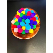 Karaaslan Renkli Yumuşak Ponpon Silikon Mix Karışık Ponpon 200 Adet 2 cm -20 mm