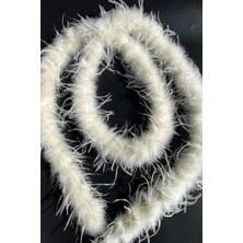 Karaaslan 1 Metre Deve Kuşu Tüyü Beyaz 1.8 cm - Tüm Yaşlar