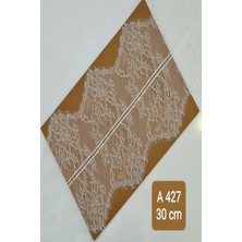 Karaaslan Beyaz Sakallı Kirpikli Dantel 30 cm (3 Mt)