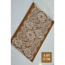 Karaaslan Beyaz Sakallı Kirpikli Dantel 27 cm (3 Mt)
