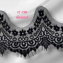 Mutkin Sakallı Dantel (Kod A060) 17 cm 1 Adet 3 Metre Siyah -Giyim Aksesuarı-Iç Çamaşır-Abiye-Dıy