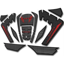 Hades Honda Forza 250 Uyumlu Tank Pad Seti Karbon Kırmızı Depo Koruma