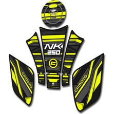 Hades Cfmoto NK250 2018-2022 Uyumlu Tank Pad Seti Karbon Nightflou