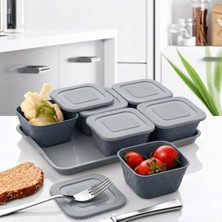 Bahometr 6 Lı Açelya Şık Kullanışlı Sağlam Lüks Kahvaltılık BA023-KOYUGRI