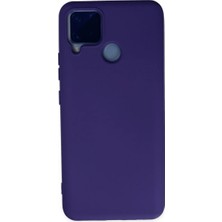 Martshop Realme C15 Kılıf Nano Içi Kadife Silikon - Mor