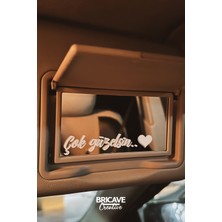 Reklam Ads Çok Güzelsin Güneşlik Ayna Yazısı Araba-Motosiklet Cam Etiket Sticker 7,2x1,8cm