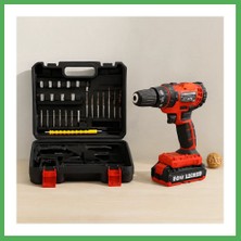 Astraltech 24W Şarjlı Matkap Seti 1350 Rpm Çantalı (Kırmızı) Bezoss
