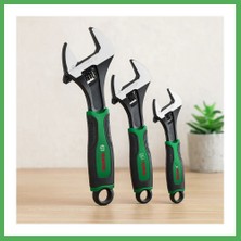 Astraltech Ingiliz Anahtar ve Kurbağacık Seti 3 Parça (6"-8"-10" / 150-200-250 Mm) Bezoss