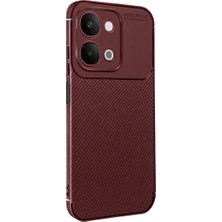Vivo Y31D Auto Focus Karbon Kapak - Bordo
