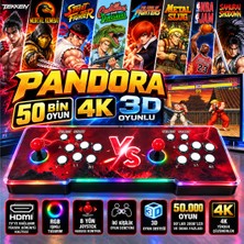 Schitec Pandora 50.000 Oyunlu 4K 3D Rgb Işıklı Çift Kişilik Arcade Oyun Konsolu