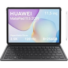 Huawei (2025) Matepad 11.5'' Papermatte 8gb 256GB Klavyeli Tablet M-Pencil 3. Nesil Hediyeli, Uzay Grisi