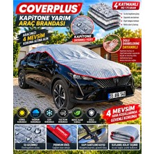 CoverPlus Subaru Impreza Uyumlu Yarım Araba Brandası Gri, Pratik Oto Branda - Buzlanmayı Önleyici Kar-Dolu-Yağmur 4 Mevsim Koruma-Yarım Araç Örtüsü