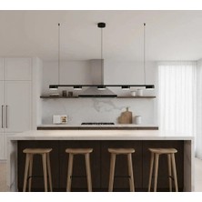 Avize Pazarı Linear Modern Siyah Renkli Ledli Sarkıt Avize
