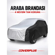 CoverPlus Volkswagen Caddy Cargo Uyumlu Araba Brandası Oto Branda Araç Örtüsü Gri-Siyah