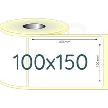100X150 Kuşe Etiket 500 Sarım Kuşe Etiket