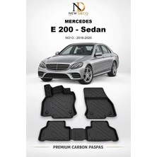 NewDeco Mercedes E 200 Sedan W213 2016-2020 Araca Özel Premium 5d Karbon Havuzlu Oto Paspas