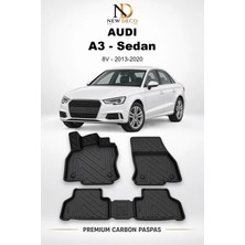 NewDeco Audi A3 Sedan 8V 2013-2020 Araca Özel Premium 5d Karbon Havuzlu Oto Paspas