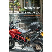 Rockbros 20L - 35L Körüklü Genişleyebilir Eva Sert Kabuklu Darbeye Dayanıklı Motosiklet Arka Kuyruk ve Sele Üstü Kask Çantası