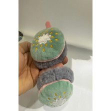 Karaaslan Yeşil Papatya Desenli Peluş Kışlık Kulaklık