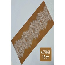 Karaaslan Royal Beyaz Sakallı Kirpikli Dantel 15 cm (3 Mt)