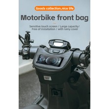 Rockbros Su Geçirmez Scooter Gidon & Orta Tünel Çantası - 6.2 Inç Dokunmatik Telefon Bölmeli