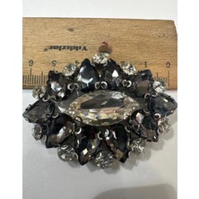 Karaaslan Kristal Cam Taşlı Füme Motif Yapıştırma Dekor