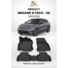 NewDeco Renault Megane E-Tech Hb 9 2022-2026 Araca Özel Premium 5d Karbon Havuzlu Oto Paspas