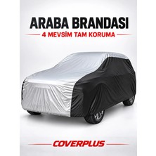 CoverPlus Honda Hr-V Uyumlu Araba Brandası Oto Branda Araç Örtüsü Gri-Siyah (2015-2018)