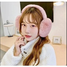 Nes Moda Pembe Yumuşak Peluş Kışlık Kulaklık