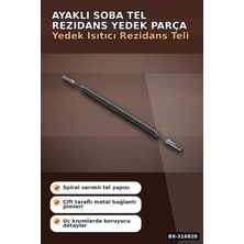 Eldenör Ayaklı Soba Tel Rezidans 2500W Isıtıcı Teli Yedek Parça - 10 Adet Paket BX-316828