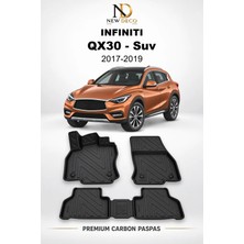 NewDeco Infiniti QX30 Suv 9 2017-2019 Araca Özel Premium 5d Karbon Havuzlu Oto Paspas