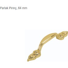 Akslı Kulp, Hafele Glorya, Zamak Parlak Pirinç, 64 mm