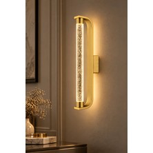 Elvora Home Modern Gold LED Duvar Apliği 3 Renk Dekoratif Duvar Aydınlatması Aplik 8W 45 cm