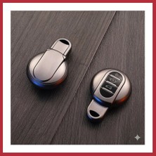 Bezos Mini Cooper-S Uyumlu Smart 3 Buton Silikon Oto Anahtar Kumanda Kabı Kılıf Gri Strsnl