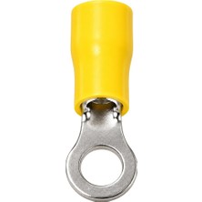 Powermaster PM-39079 4-6mm2 Kesit 28X12X8MM Soket Sarı Izoleli Kablo Pabucu (100'LÜ Paket)