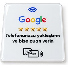 Parlak Yüzeyli Nfc Google Yorum Kartı Işletmeler Için Temassız Yönlendirme Kartı 1 Adet