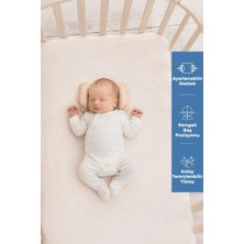 Babyjem Ayarlanabilir Düz Kafa Yastığı Somon Çiçek