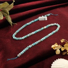 Moony Stone Rondel Kesim Larimar Doğal Taş Dizi (6mm)