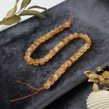 Moony Stone Küp Kesim Sitrin Doğal Taş Dizi (10MM)