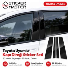 Sticker Master Toyota Uyumlu Kapı Direği Sticker Seti | 20 Model | Frontlander 2022