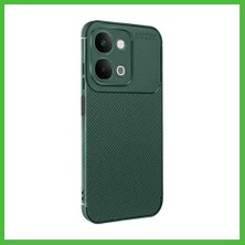 Bezos Vivo Y31D Auto Focus Karbon Kapak - Yeşil Arz