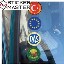Sticker Master Içten Yapıştırma Etiket | Cam Için Ters Baskılı Oto Çıkartma | 50 / Resmi Kurum Logosudur. (Okudum;anladım)