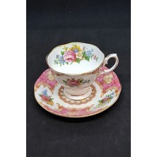 Royal Albert Lady Carlyle Nadir Seri Antika Kahve Fincanı ve Tabağı 120 ml