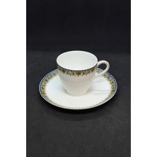 Fransız Limoges Witschger Spechert Bienne Porselen Kahve Fincanı 2 Parça 90 ml