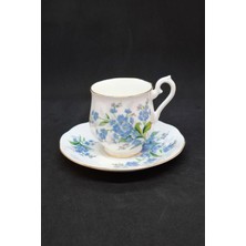 Royal Albert Forget Me Not Porselen Duble Kahve Fincanı ve Tabağı 2 Parça 120 ml